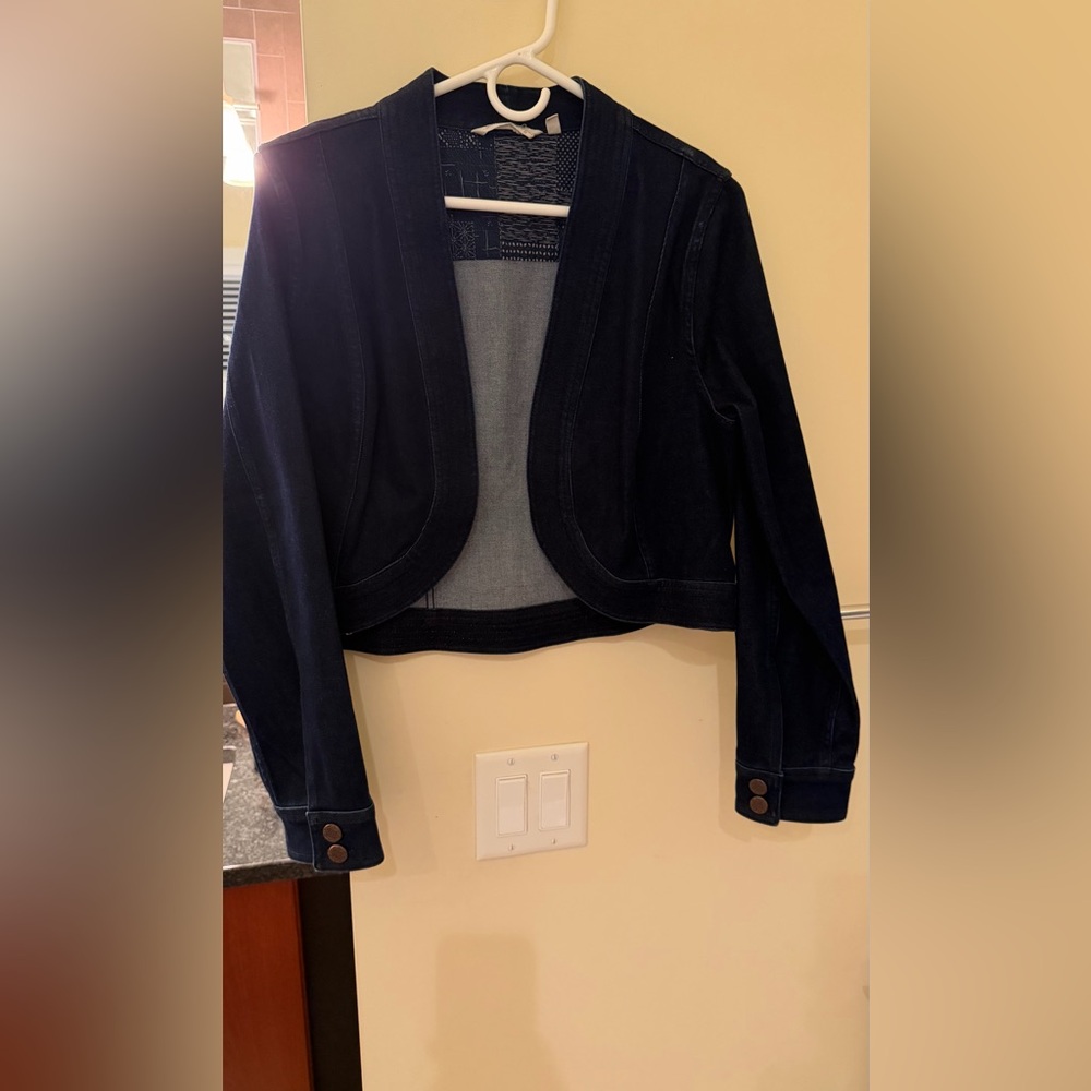 Soft Surroundings Navy Jean Jacket